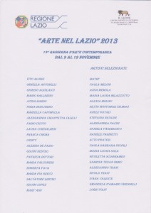 Arte nel Lazio 2013